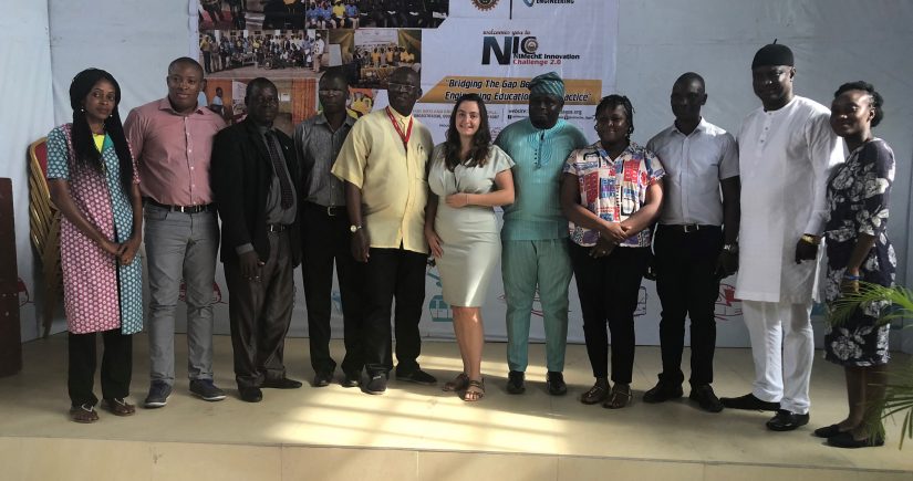 Elizabeth with the Nigerian Institute of Mechanical Engineers