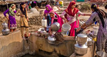 Women fetching water in India