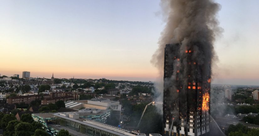 Image of Grenfell Tower in flames